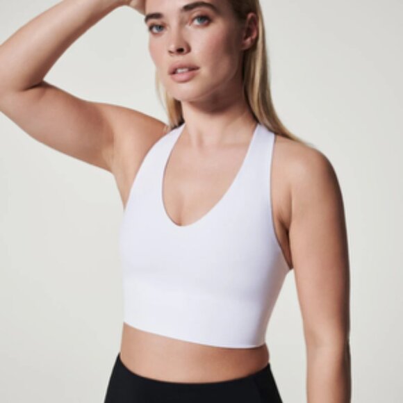 NWT SPANX Longline Impact Sports Bra White Size 1X - Picture 2 of 8
